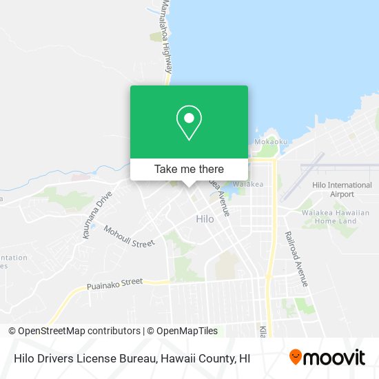 Hilo Drivers License Bureau map