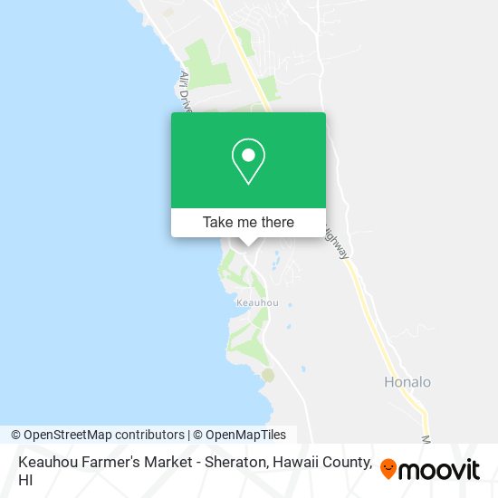 Keauhou Farmer's Market - Sheraton map