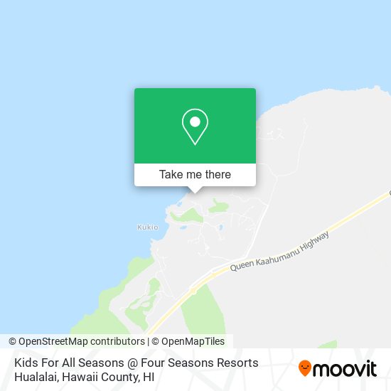 Kids For All Seasons @ Four Seasons Resorts Hualalai map