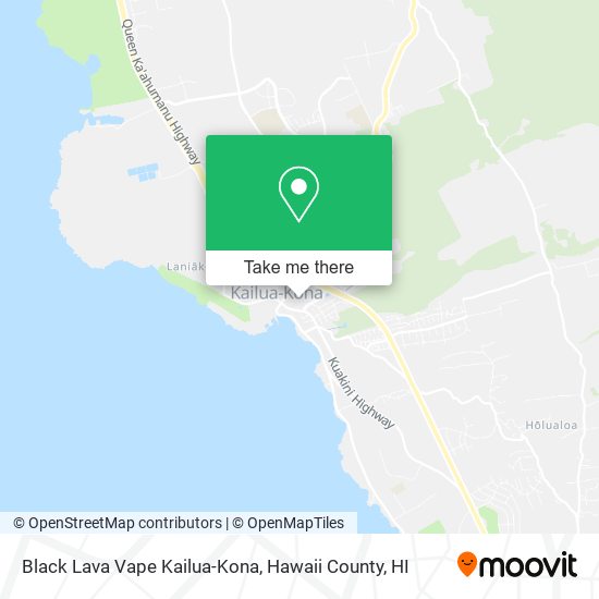 Black Lava Vape Kailua-Kona map