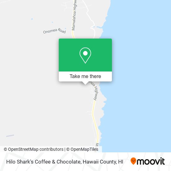 Hilo Shark's Coffee & Chocolate map