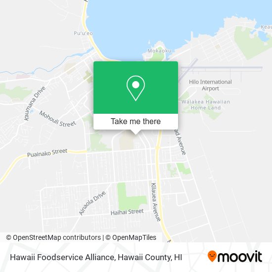 Mapa de Hawaii Foodservice Alliance