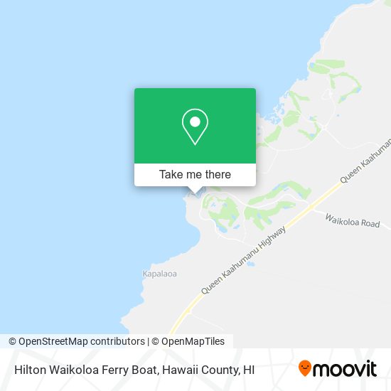 Hilton Waikoloa Ferry Boat map