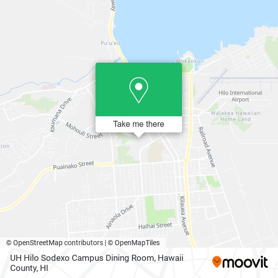 UH Hilo Sodexo Campus Dining Room map