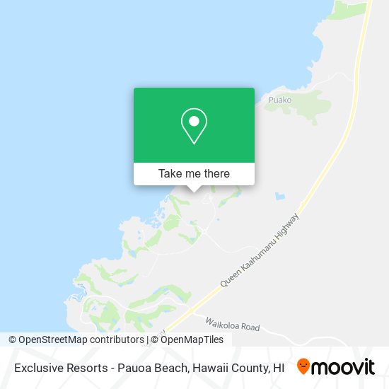 Exclusive Resorts - Pauoa Beach map