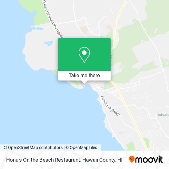 Honu's On the Beach Restaurant map