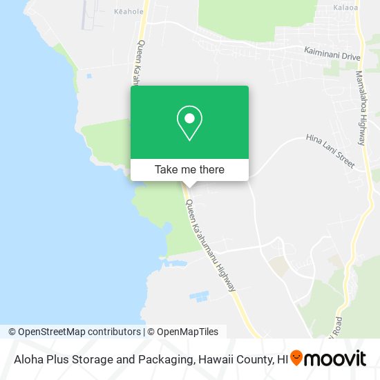 Aloha Plus Storage and Packaging map