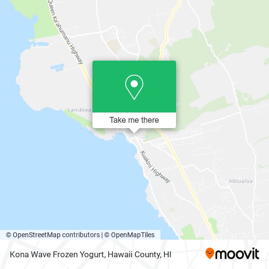 Kona Wave Frozen Yogurt map