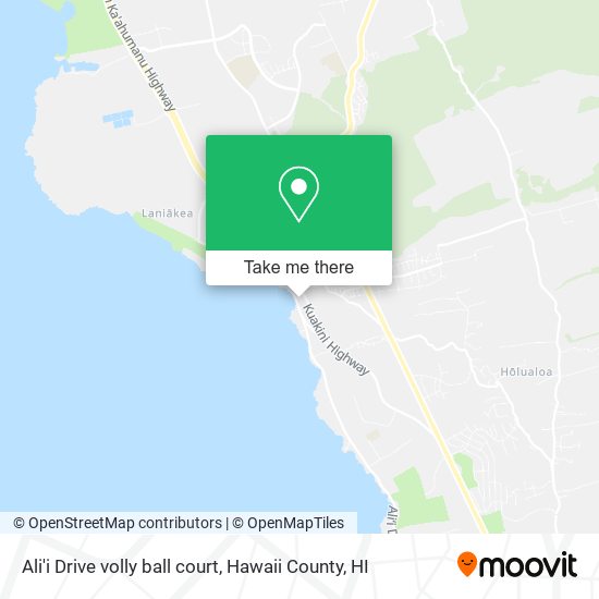 Ali'i Drive volly ball court map