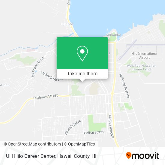 Mapa de UH Hilo Career Center