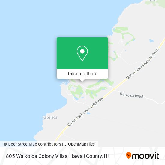 805 Waikoloa Colony Villas map