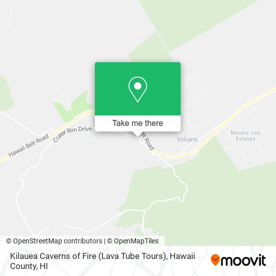 Mapa de Kilauea Caverns of Fire (Lava Tube Tours)