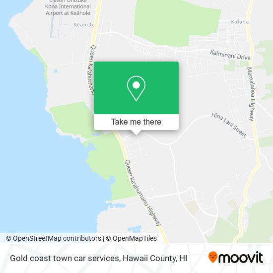 Gold coast town car services map