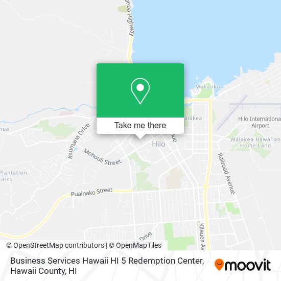 Business Services Hawaii HI 5 Redemption Center map