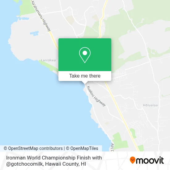 Ironman World Championship Finish with @gotchocomilk map