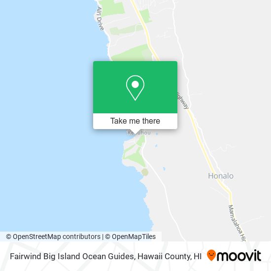 Fairwind Big Island Ocean Guides map