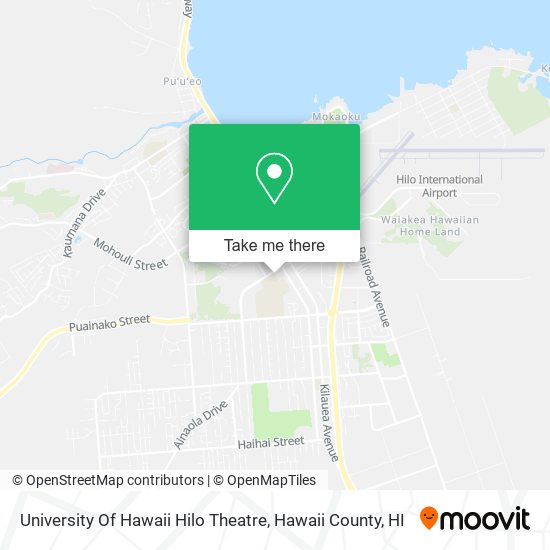 Mapa de University Of Hawaii Hilo Theatre