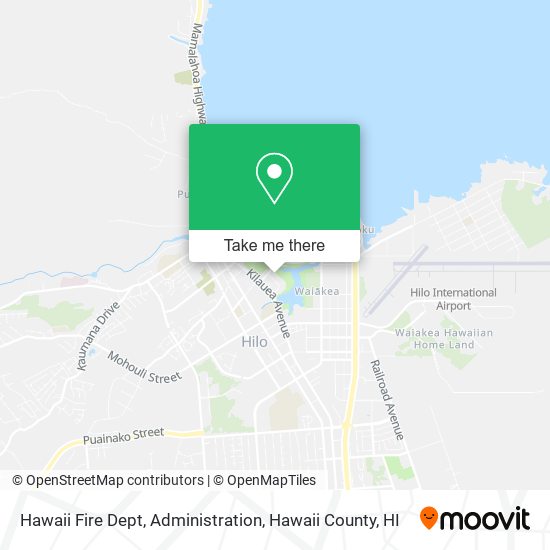 Hawaii Fire Dept, Administration map