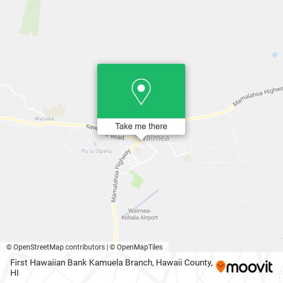 First Hawaiian Bank Kamuela Branch map