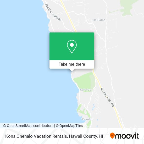Kona Onenalo Vacation Rentals map