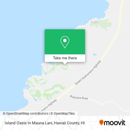 Island Oasis In Mauna Lani map