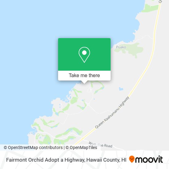 Fairmont Orchid Adopt a Highway map
