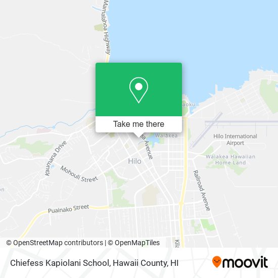 Chiefess Kapiolani School map