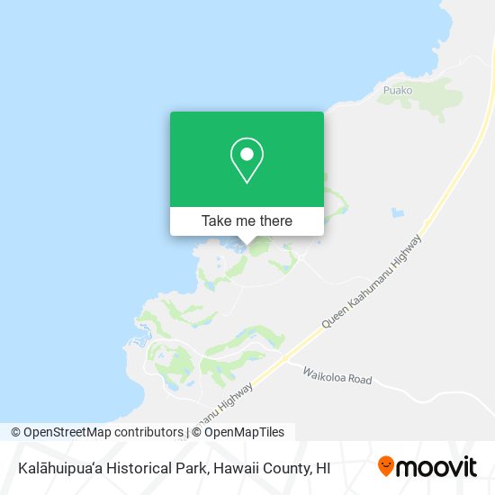 Kalāhuipua‘a Historical Park map