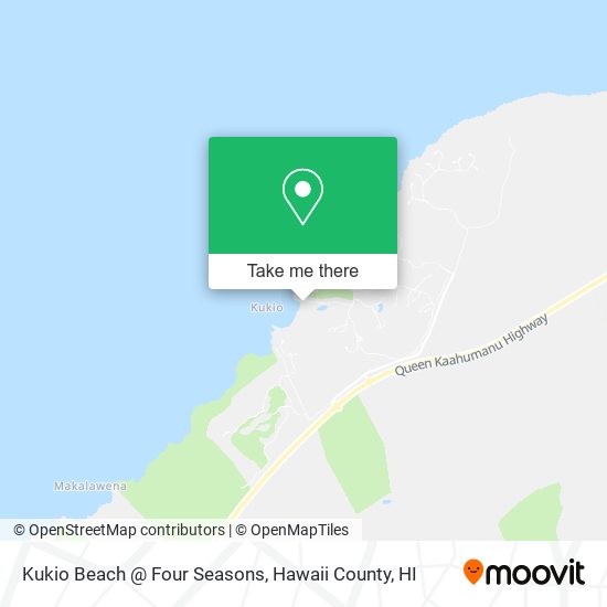 Kukio Beach @ Four Seasons map