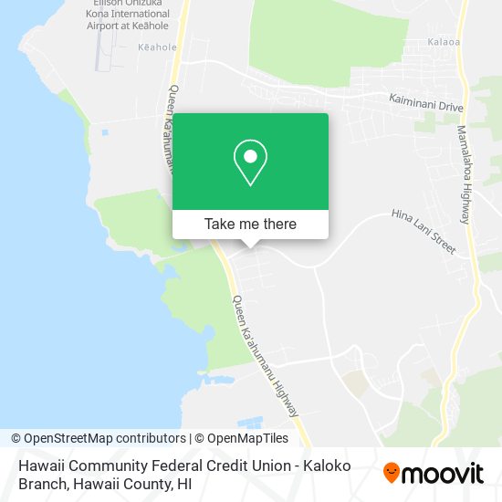 Hawaii Community Federal Credit Union - Kaloko Branch map