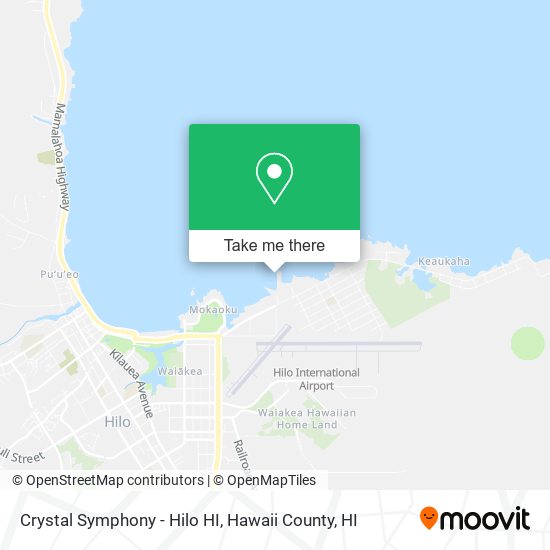 Crystal Symphony - Hilo HI map