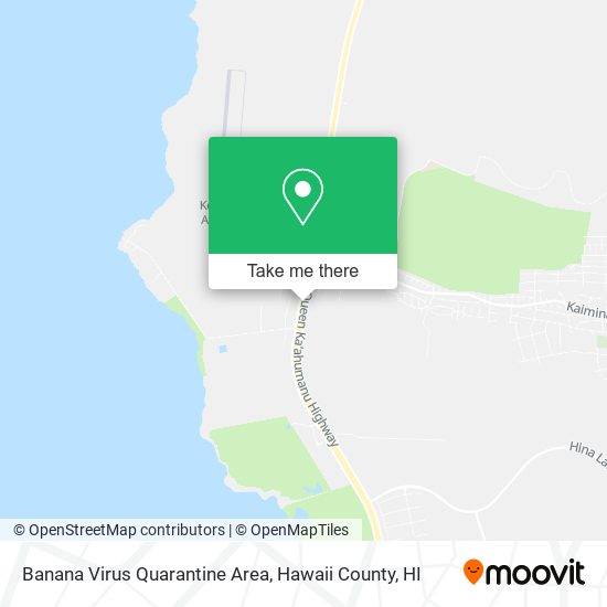 Banana Virus Quarantine Area map