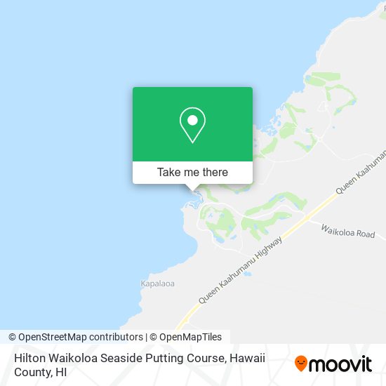 Hilton Waikoloa Seaside Putting Course map