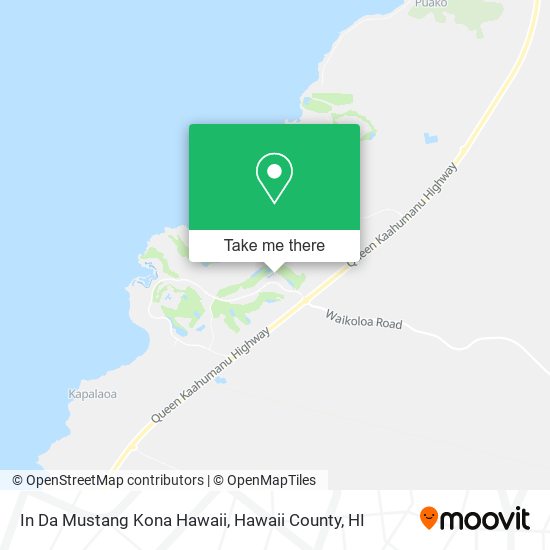 In Da Mustang Kona Hawaii map