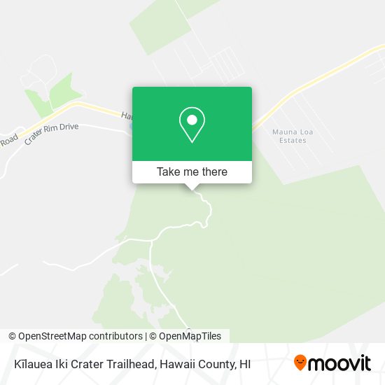 Kīlauea Iki Crater Trailhead map