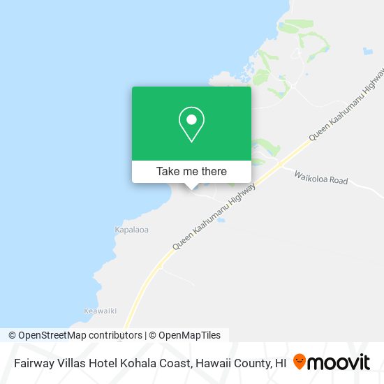 Fairway Villas Hotel Kohala Coast map