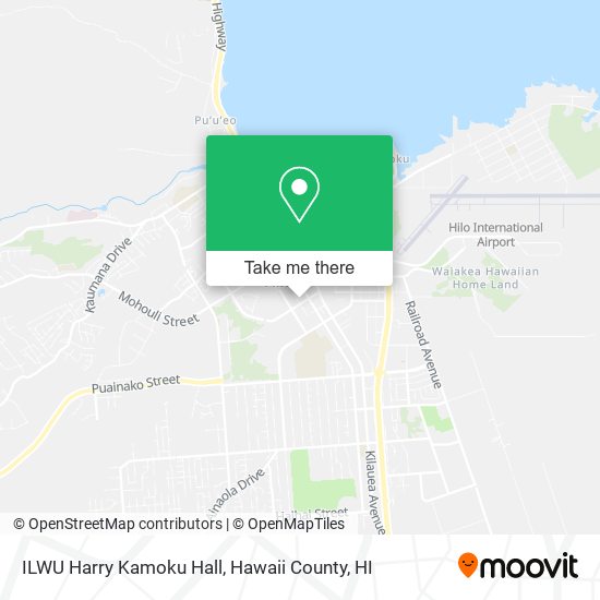 ILWU Harry Kamoku Hall map