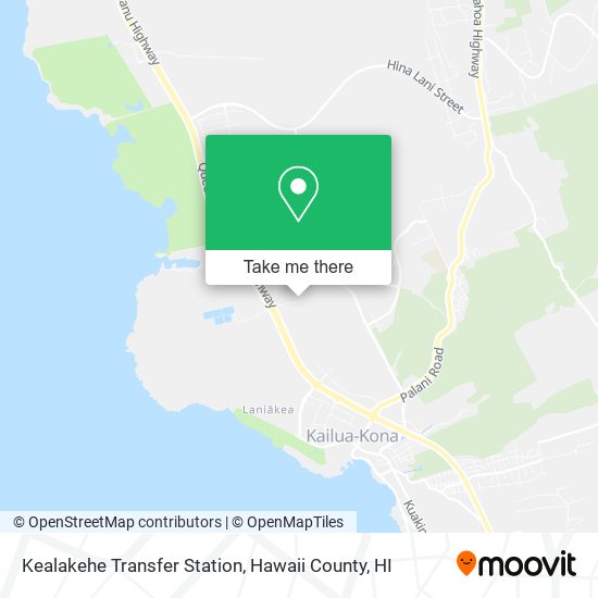 Kealakehe Transfer Station map