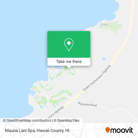 Mauna Lani Spa map