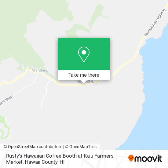 Rusty's Hawaiian Coffee Booth at Ka'u Farmers Market map