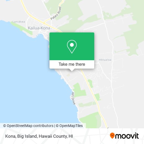 Kona, Big Island map