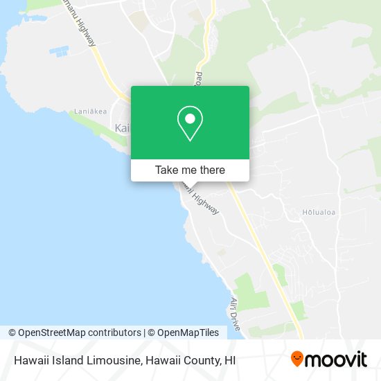 Hawaii Island Limousine map