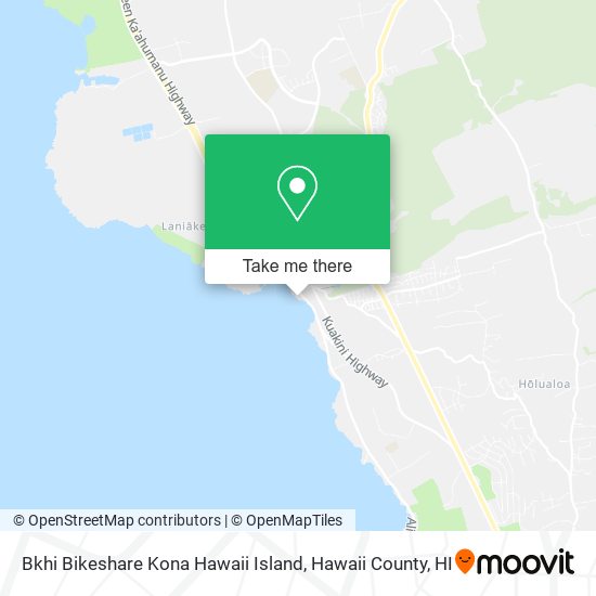 Bkhi Bikeshare Kona Hawaii Island map