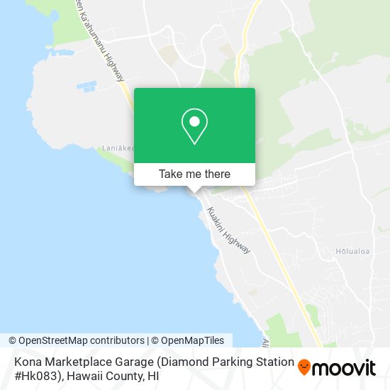 Kona Marketplace Garage (Diamond Parking Station #Hk083) map