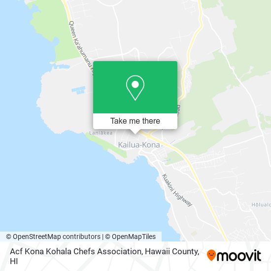 Acf Kona Kohala Chefs Association map