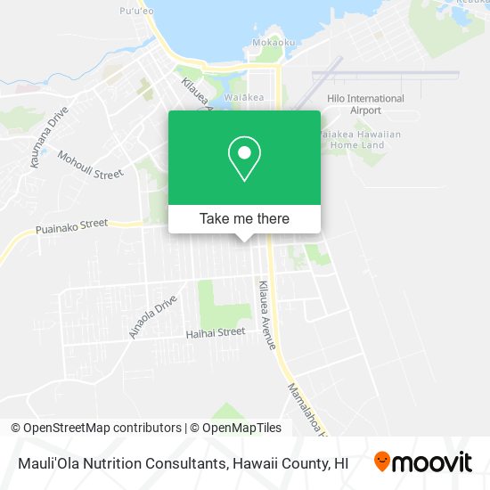 Mauli'Ola Nutrition Consultants map