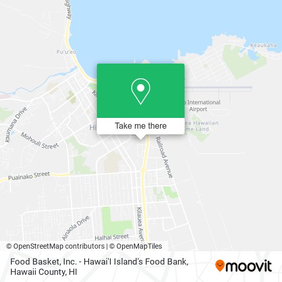 Food Basket, Inc. - Hawai'I Island's Food Bank map