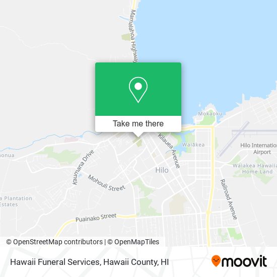 Hawaii Funeral Services map