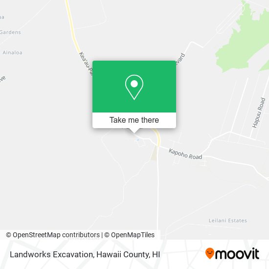 Landworks Excavation map