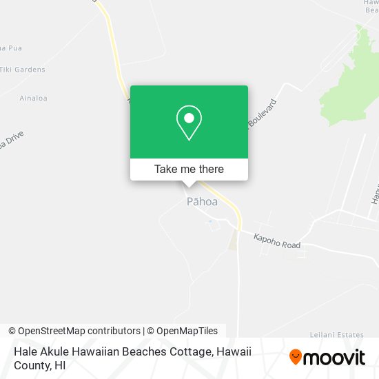 Hale Akule Hawaiian Beaches Cottage map